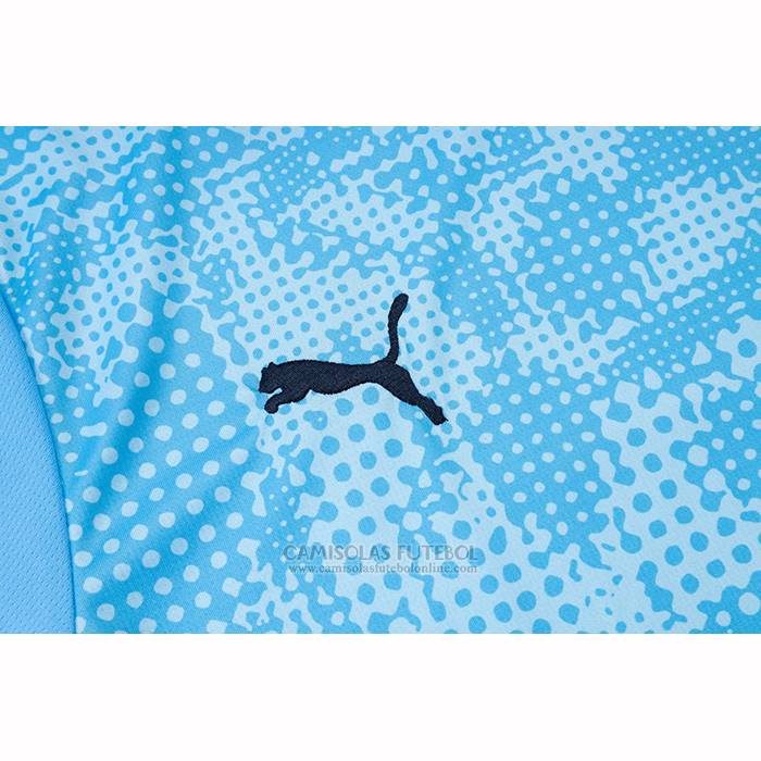 Fato de Treino Manchester City Manga Curta 2025-2026 Azul - Calcas Curta